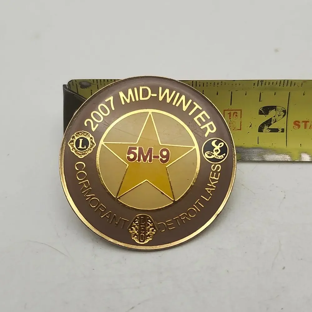 2007 Lions Club 5M-9 Mid-Winter Cormorant Detroit Lakes Enamel Twin Post Pin